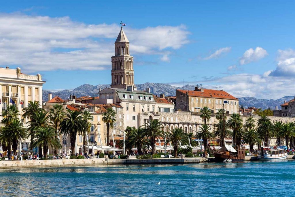 Cidade Velha De Split Na Dalmácia, Croácia. Split É A Cidade